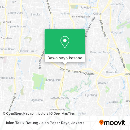 Peta Jalan Teluk Betung Jalan Pasar Raya