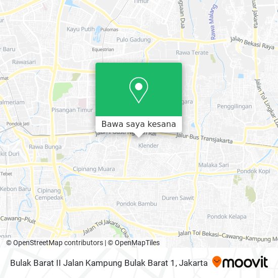 Peta Bulak Barat II Jalan Kampung Bulak Barat 1