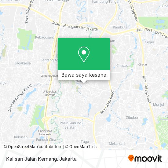 Peta Kalisari Jalan Kemang