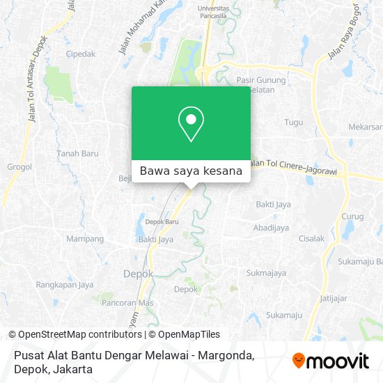 Peta Pusat Alat Bantu Dengar Melawai - Margonda, Depok