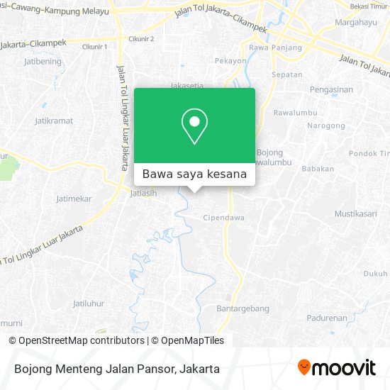 Peta Bojong Menteng Jalan Pansor