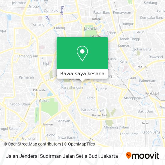 Peta Jalan Jenderal Sudirman Jalan Setia Budi