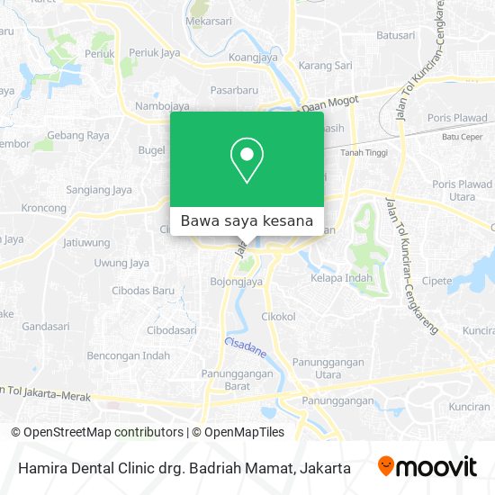 Peta Hamira Dental Clinic drg. Badriah Mamat