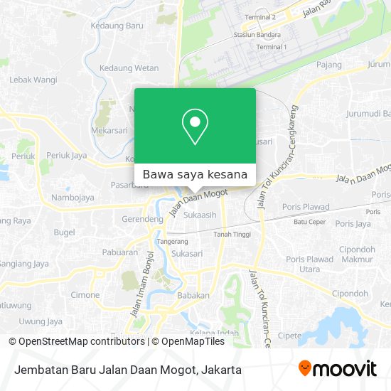 Peta Jembatan Baru Jalan Daan Mogot