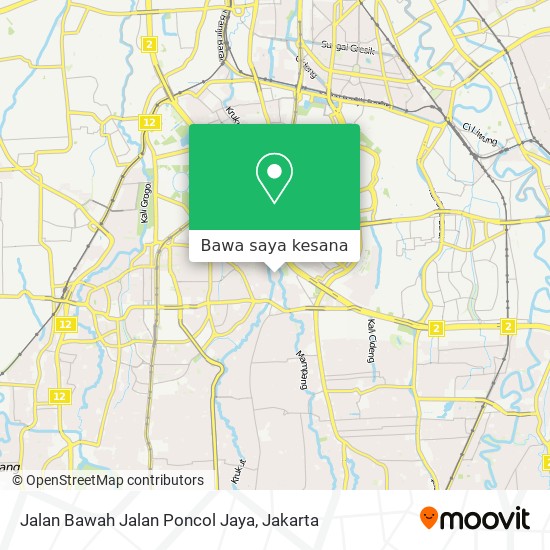 Peta Jalan Bawah Jalan Poncol Jaya