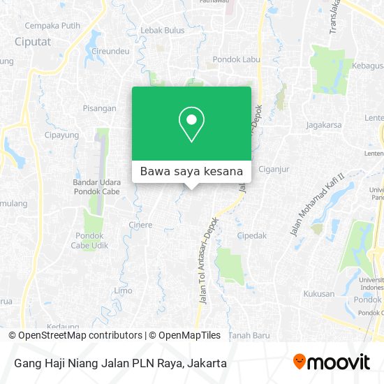 Peta Gang Haji Niang Jalan PLN Raya