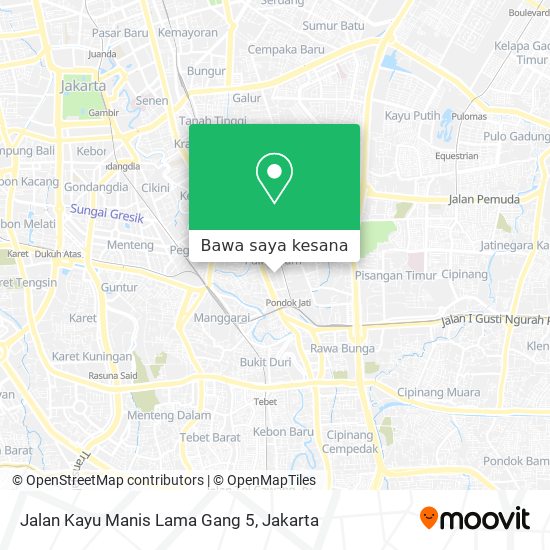 Peta Jalan Kayu Manis Lama Gang 5