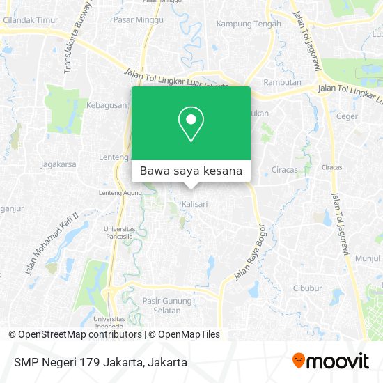 Peta SMP Negeri 179 Jakarta
