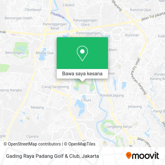 Peta Gading Raya Padang Golf & Club