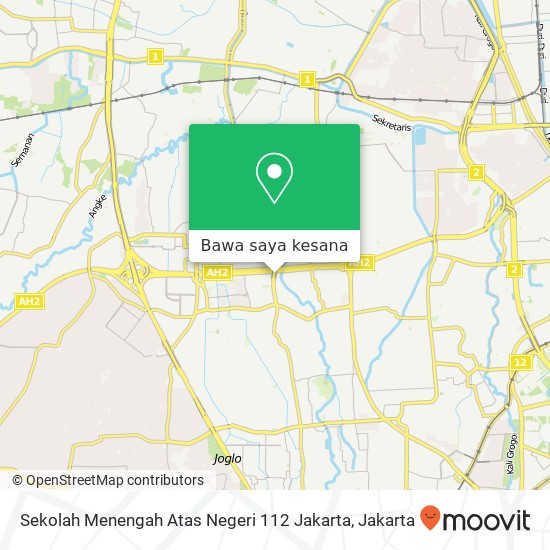 Peta Sekolah Menengah Atas Negeri 112 Jakarta