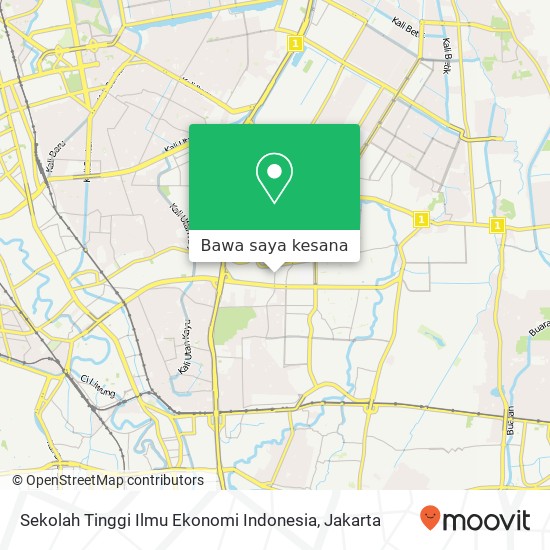 Peta Sekolah Tinggi Ilmu Ekonomi Indonesia