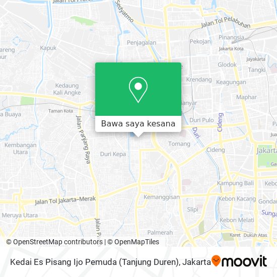 Peta Kedai Es Pisang Ijo Pemuda (Tanjung Duren)