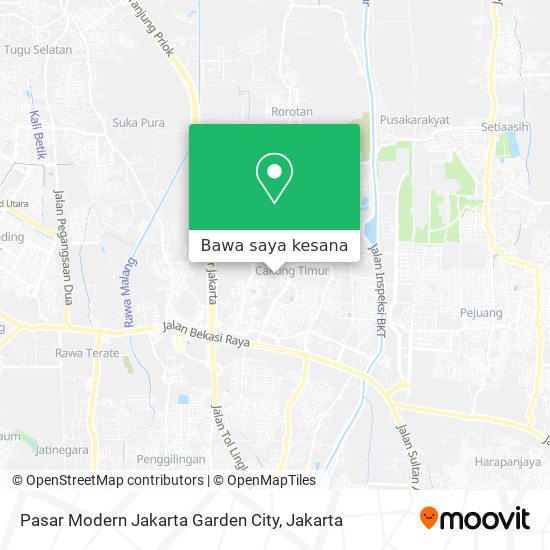 Peta Pasar Modern Jakarta Garden City