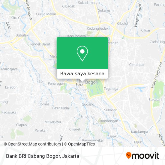 Peta Bank BRI Cabang Bogor