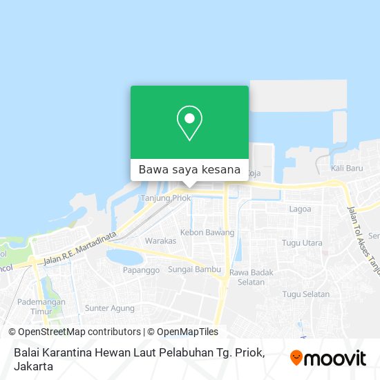 Peta Balai Karantina Hewan Laut Pelabuhan Tg. Priok