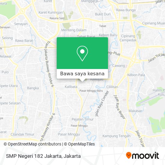 Peta SMP Negeri 182 Jakarta
