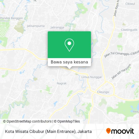 Peta Kota Wisata Cibubur (Main Entrance)