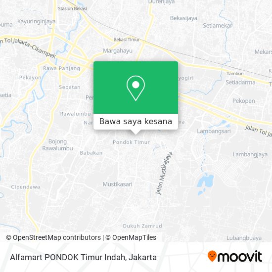 Peta Alfamart PONDOK Timur Indah