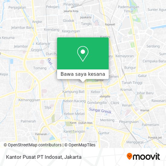 Peta Kantor Pusat PT Indosat