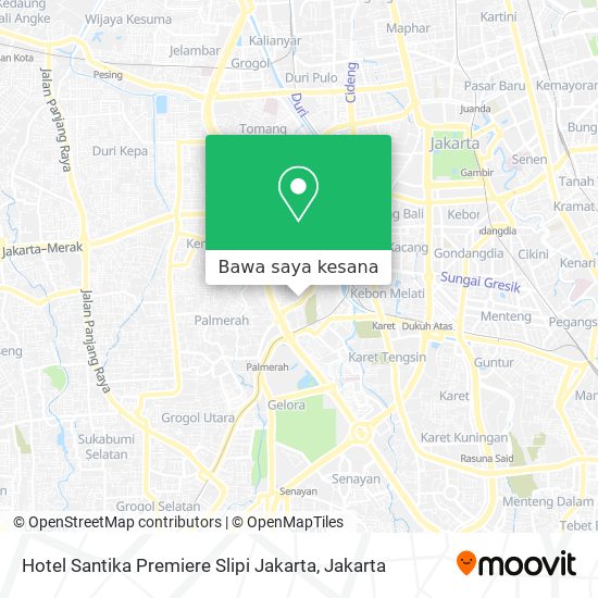 Peta Hotel Santika Premiere Slipi Jakarta