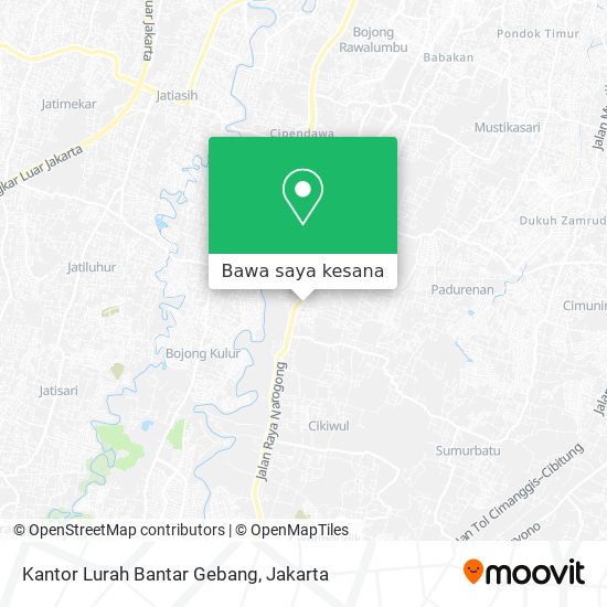 Peta Kantor Lurah Bantar Gebang