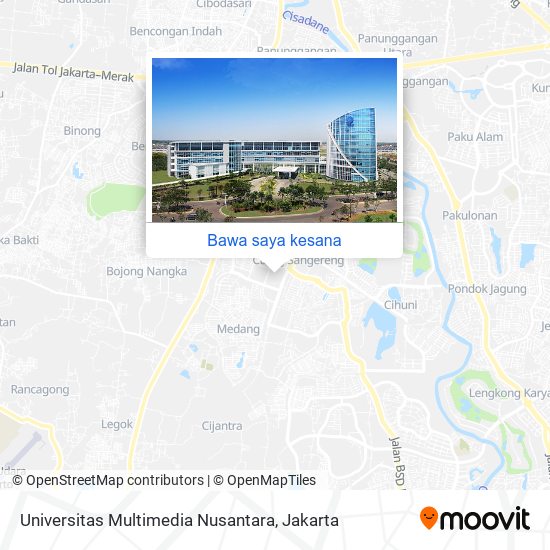 Peta Universitas Multimedia Nusantara