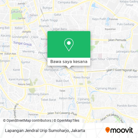 Peta Lapangan Jendral Urip Sumoharjo