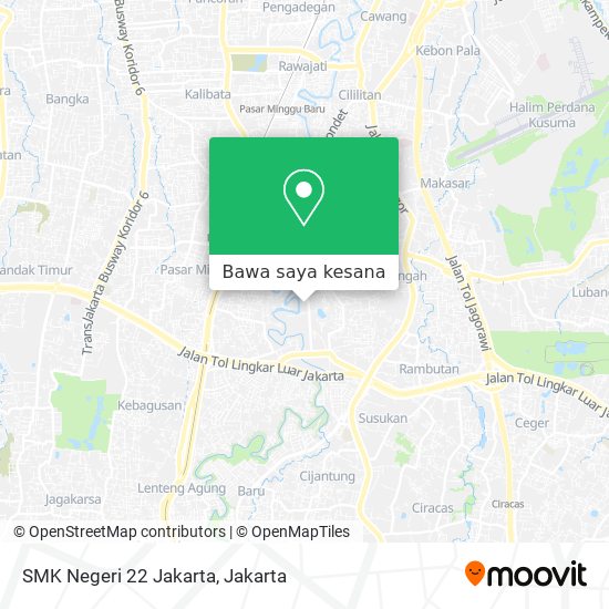 Peta SMK Negeri 22 Jakarta