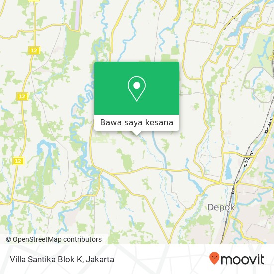 Peta Villa Santika Blok K