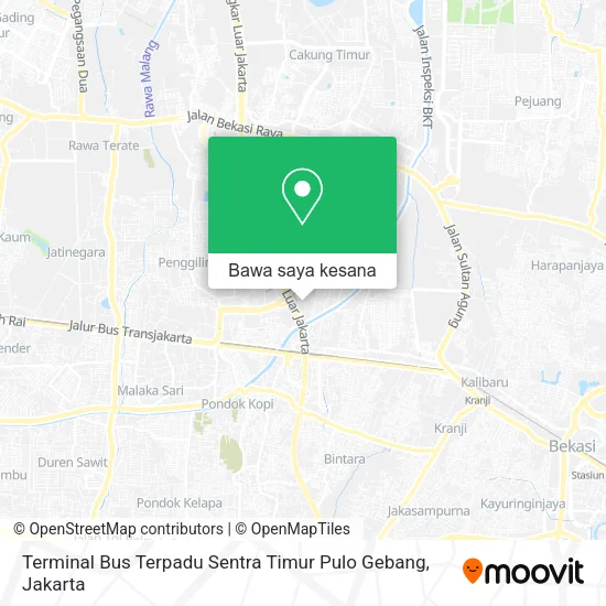 Peta Terminal Bus Terpadu Sentra Timur Pulo Gebang