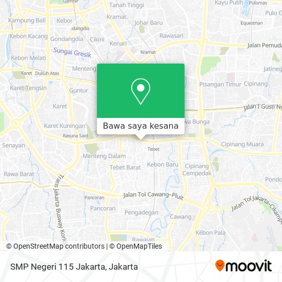 Peta SMP Negeri 115 Jakarta