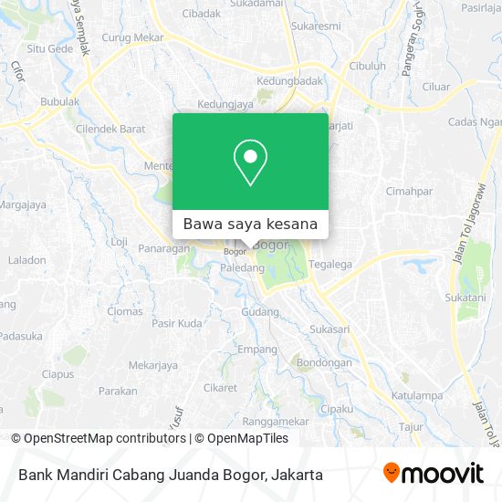 Peta Bank Mandiri Cabang Juanda Bogor