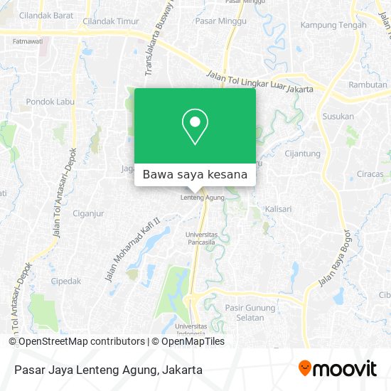 Peta Pasar Jaya Lenteng Agung
