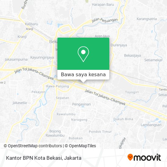 Peta Kantor BPN Kota Bekasi