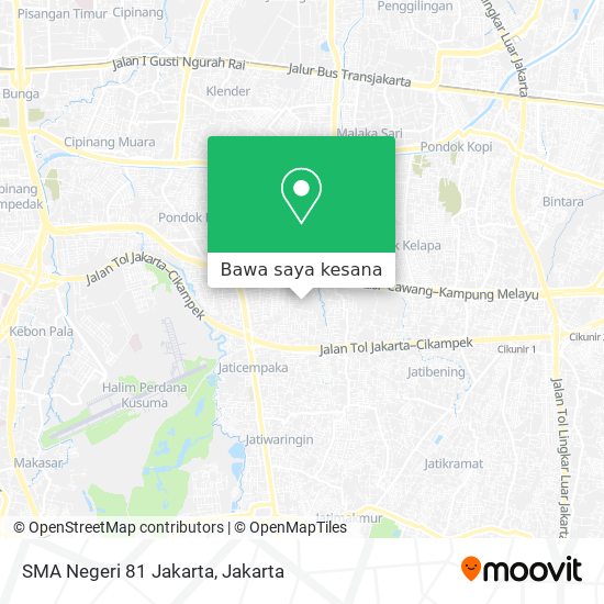 Peta SMA Negeri 81 Jakarta