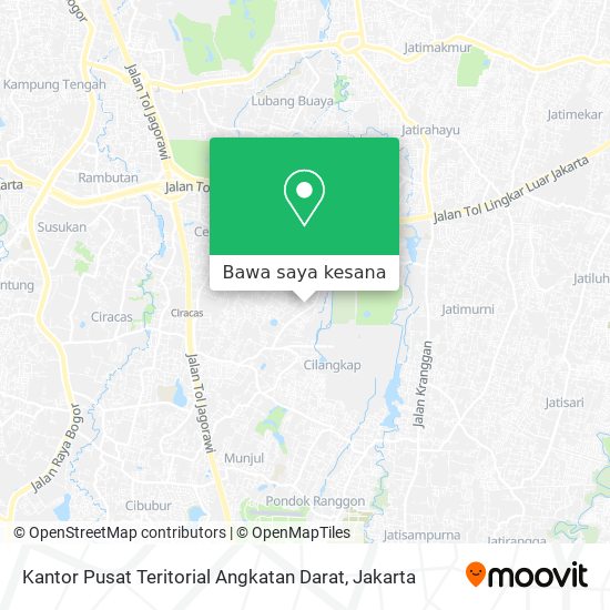 Peta Kantor Pusat Teritorial Angkatan Darat