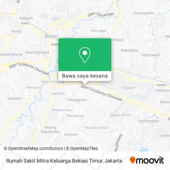 Peta Rumah Sakit Mitra Keluarga Bekasi Timur