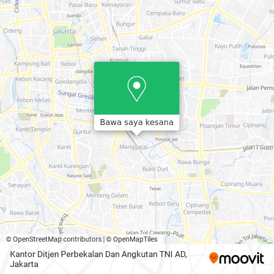 Peta Kantor Ditjen Perbekalan Dan Angkutan TNI AD
