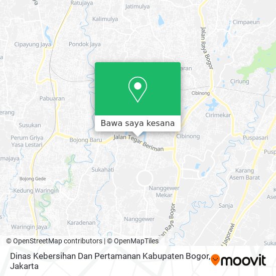 Peta Dinas Kebersihan Dan Pertamanan Kabupaten Bogor