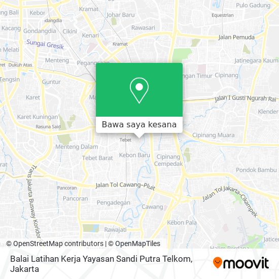 Peta Balai Latihan Kerja Yayasan Sandi Putra Telkom