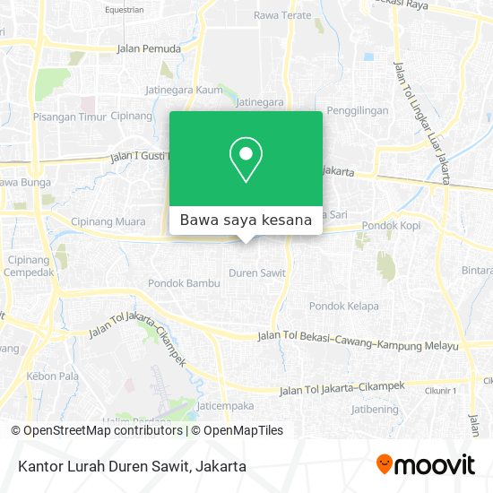 Peta Kantor Lurah Duren Sawit