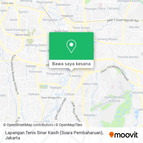 Peta Lapangan Tenis Sinar Kasih (Suara Pembaharuan)