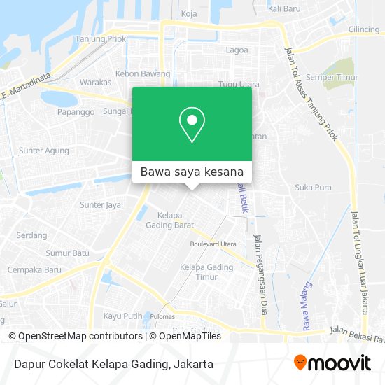 Peta Dapur Cokelat Kelapa Gading