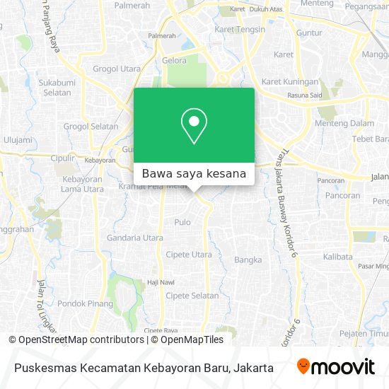 Peta Puskesmas Kecamatan Kebayoran Baru