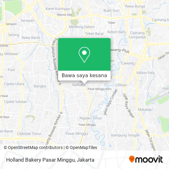 Peta Holland Bakery Pasar Minggu