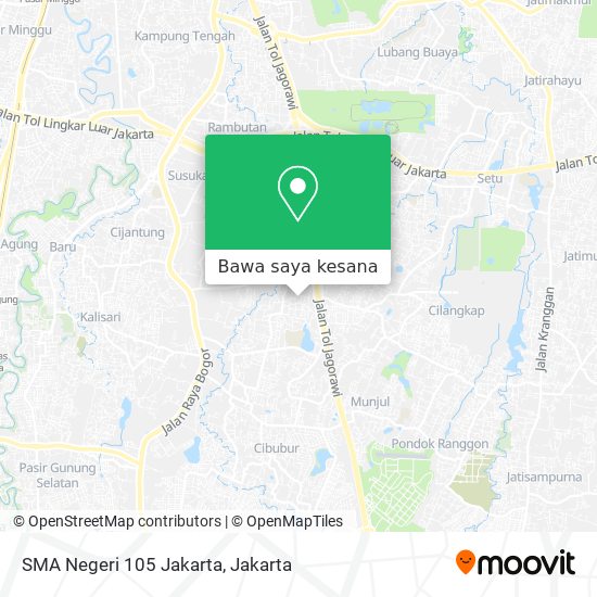 Peta SMA Negeri 105 Jakarta