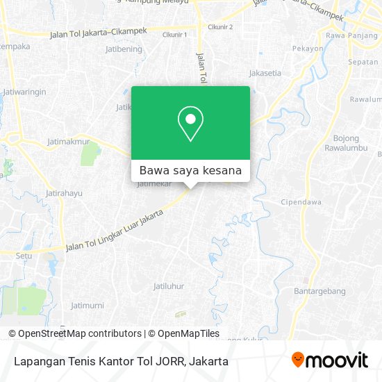 Peta Lapangan Tenis Kantor Tol JORR