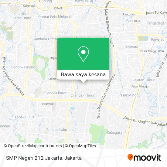 Peta SMP Negeri 212 Jakarta