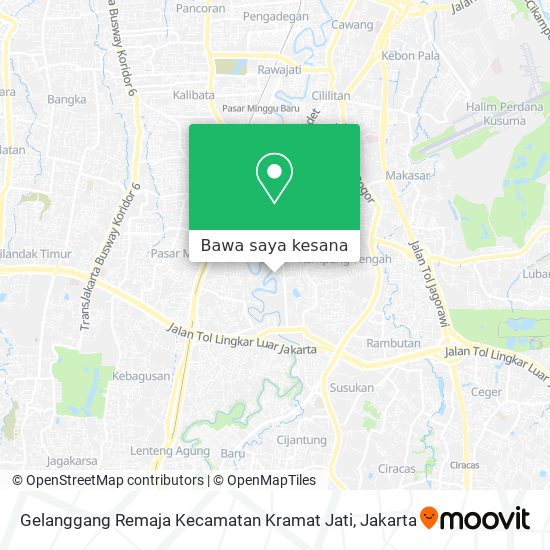 Peta Gelanggang Remaja Kecamatan Kramat Jati
