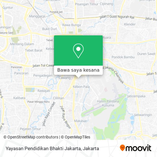 Peta Yayasan Pendidikan Bhakti Jakarta